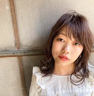 ミディアム カラー 艶髪/美髪 須内星良 せら🌺のヘアスタイル