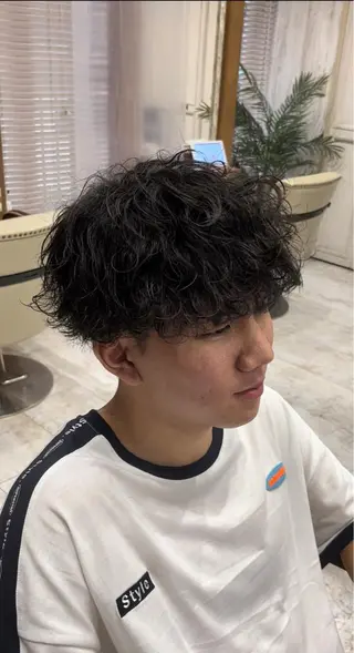 パーマ メンズ 【店長】メンズ職人 短髪　ハイトーン🔥のヘアスタイル