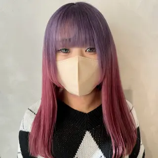 ロング カラー デザインカラー/パー マ🦖外岡咲希🦖のヘアスタイル