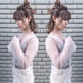 セミロング ヘアアレンジ omocha hair salon所属・大嶋 伸吾のヘアスタイル