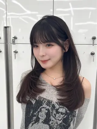 ミディアム カラー ヘアアレンジ 最小顔周り レイヤー特化/こうきのヘアスタイル