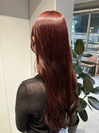 ロング カラー りあの🎀 /暖色カラー🍒のヘアスタイル