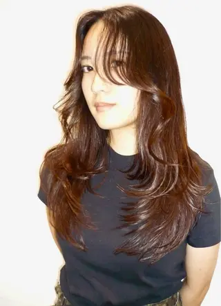 ロング カラー 🌟暖色系ハイトーン 🌟AIのヘアスタイル