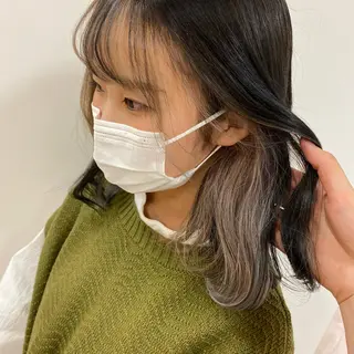 ミディアム カラー 個性派/ブリーチ ＊ほのかのヘアスタイル