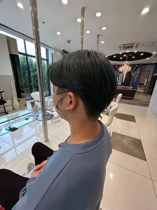 ミディアム メンズカット¥0婦中 カットモデル大上聖矢のヘアスタイル