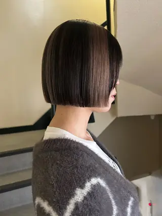 ショート カラー ☕️結【suii.】 ボブ/ヘアセット☕️のヘアスタイル