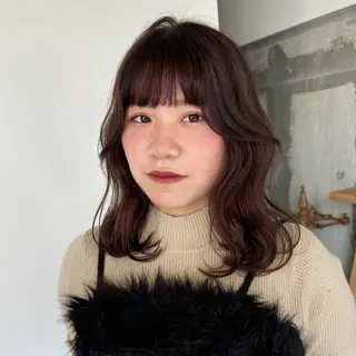 ミディアム mirai/ブリーチ ダブルカラーのヘアスタイル