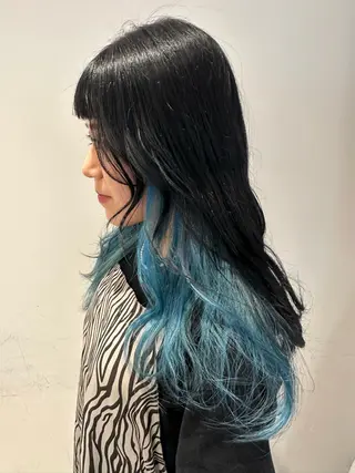 ロング カラー ヘアアレンジ 垢抜け韓国風ヘア カラーMIKUのヘアスタイル