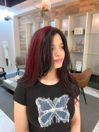 ロング カラー 楚 光のヘアスタイル