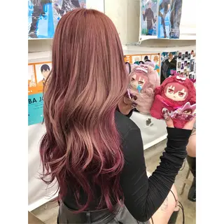 ロング カラー 推しカラー✨ オタク美容師ユウカのヘアスタイル