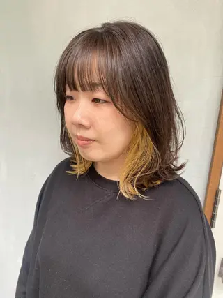 ミディアム カラー ENIF ヤマグチアツコのヘアスタイル