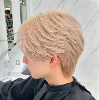 ショート カラー パーマ メンズ MEN'S HAIR SENSE BLUE 渋谷宇田川交番前店所属・🔥メンズ特化🔥 牧野圭吾のヘアスタイル
