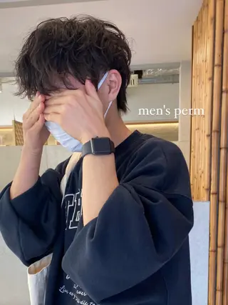 パーマ メンズ 篠田 あずさのヘアスタイル