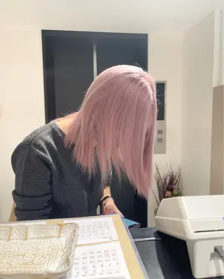 ミディアム カラー fuka/梅田/ ミルクティーベージュのヘアスタイル