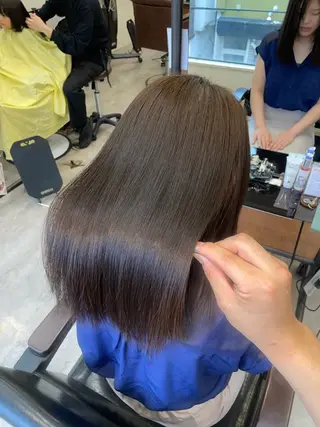 ロング カラー パーマ 🔵RIKU🟢 髪質改善/縮毛矯正のヘアスタイル