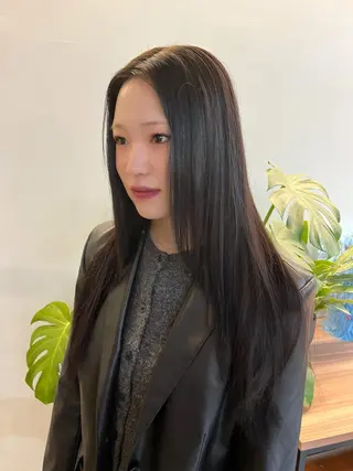 ロング カラー レイヤーカット/ハイ トーンカラー/きらのヘアスタイル