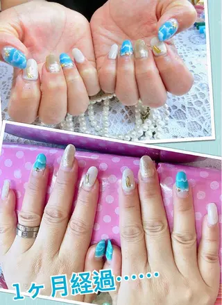 ネイル 🌙都岡 ムーンネイルのネイルデザイン