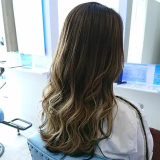 ロング カラー ヘアアレンジ 小林 伸行のヘアスタイル