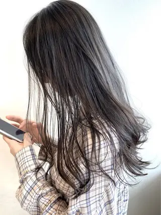 ロング カラー グランジヘア 無造作ヘアHYUGAのヘアスタイル