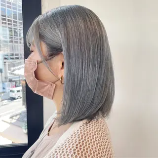 ミディアム カラー 似合わせヘア🤍 面田法子のヘアスタイル