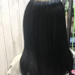 セミロング カラー パーマ 金崎 新吾のヘアスタイル