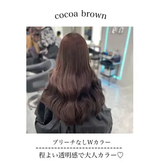 セミロング カラー ヘアアレンジ Ella所属・nana【艶髪】/ レイヤー/縮毛矯正のヘアスタイル