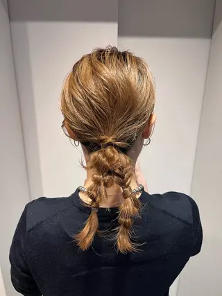 ミディアム ヘアアレンジ オタク美容師🛍/ 酸性ストレート/艶髪のヘアスタイル