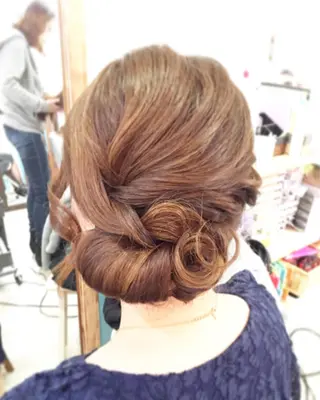 セミロング ヘアアレンジ ヘアメ/着付け 清水玲歌のヘアスタイル