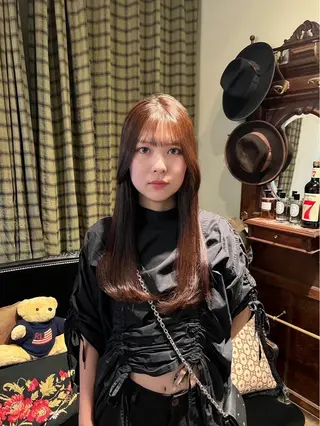 カラー 韓国風アイブロウ Waxまなみのヘアスタイル