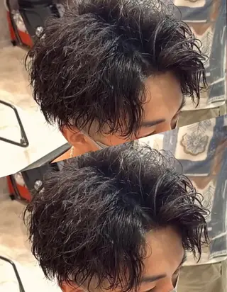 ショート パーマ メンズ AI TOKYO  横浜店所属・メンズ支持数No.1 👑リュウ👑のヘアスタイル