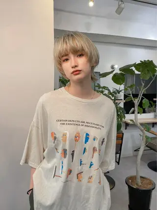 ショート カラー パーマ* 顔まわり似合わせのヘアスタイル