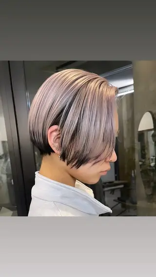 ショート 海外ハイトーン 🇺🇸sakiのヘアスタイル