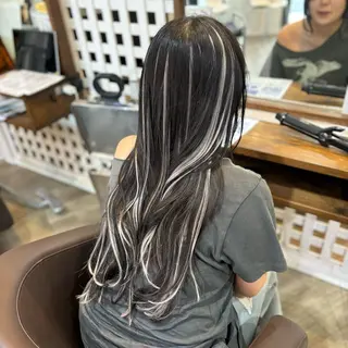 ロング 🎀ハイトーン/ 艶カラー/夕月🎀のヘアスタイル