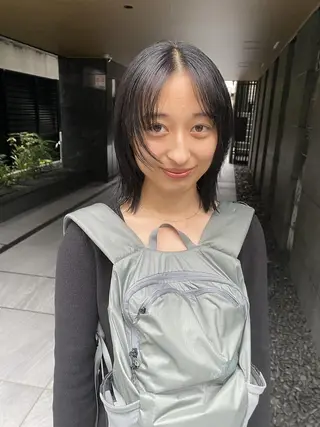 ミディアム カラー パーマ CEINE【セーヌ】 三軒茶屋のヘアスタイル