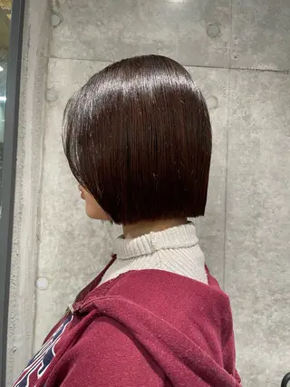 ミディアム ボブカット/艶カラー /Harukaのヘアスタイル