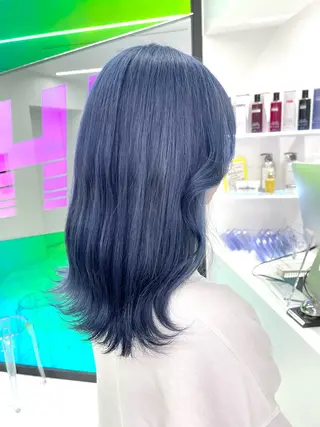 ミディアム カラー 🤍💕ブリーチカラ ーAyaka💕🤍のヘアスタイル