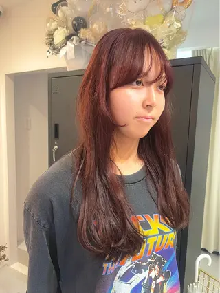 ロング カラー 似合わせレイヤー ケアブリーチ矢作のヘアスタイル