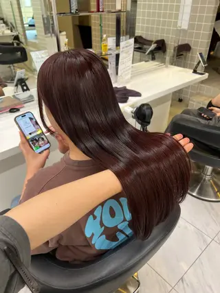 ミディアム カラー 韓国レイヤーカット /REIのヘアスタイル