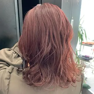 カラー ミディアム 奈良一番ミルクティー ベージュしています⭐のヘアスタイル