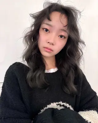 ミディアム カラー ヘアアレンジ 丸山渉/パーマ エフェクトブリーチのヘアスタイル