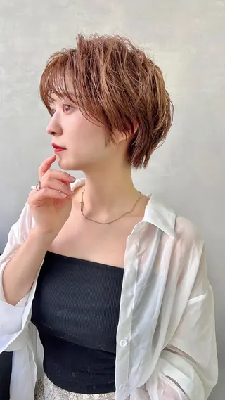 ショート カラー LA KING GINZA TOKYO所属・🧡ショートの達人 🧡SHOのヘアスタイル