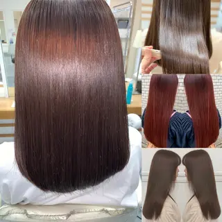 ロング カラー パーマ 髪質改善/縮毛矯正 /ブリーチ矯正/岡部のヘアスタイル