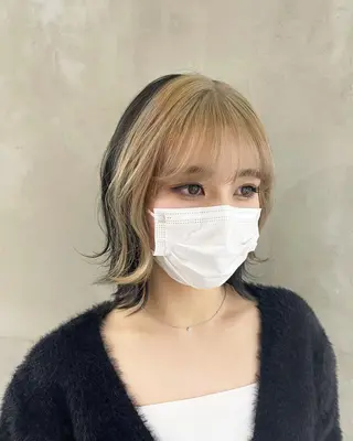 ミディアム カラー デザインカラーとハイ トーン/HIROKIのヘアスタイル