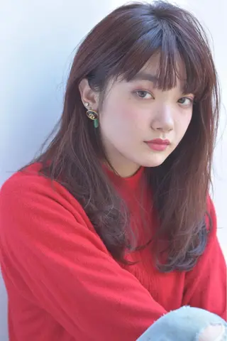 ミディアム セミロング ロング カラー パーマ ヘアアレンジ 磯部 巧 bob/ショートのヘアスタイル