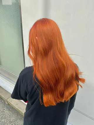 ロング カラー 【縮毛矯正ブリーチ】 西 太志のヘアスタイル