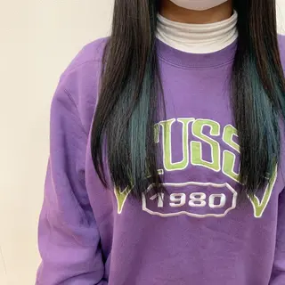 ロング カラー ﾊｲﾄｰﾝ/ｼｮｰﾄ 村上淳乃🐥のヘアスタイル