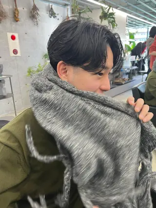 ショート メンズ ダブルカラー/ ケアブリーチ/クニトのヘアスタイル