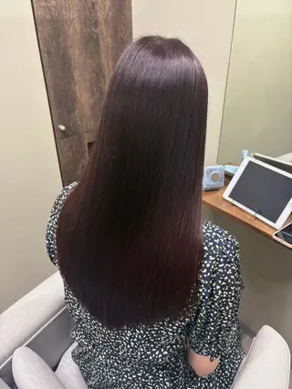 ロング 髪質改善カラー&TR 縮毛矯正/弱酸性矯正のヘアスタイル