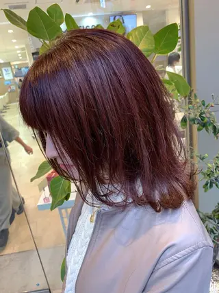 ミディアム カラー 西新/siohair 似合わせ/石尾刻矢のヘアスタイル