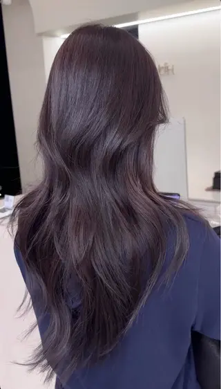 ロング 韓国ヘア|シアーカラ |艶カラー|アカリのヘアスタイル